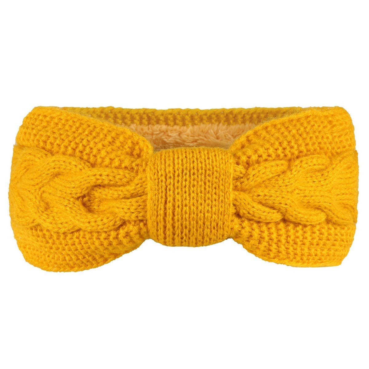 CWMM10071_FLEECE KNIT HEADBAND WITH BOW