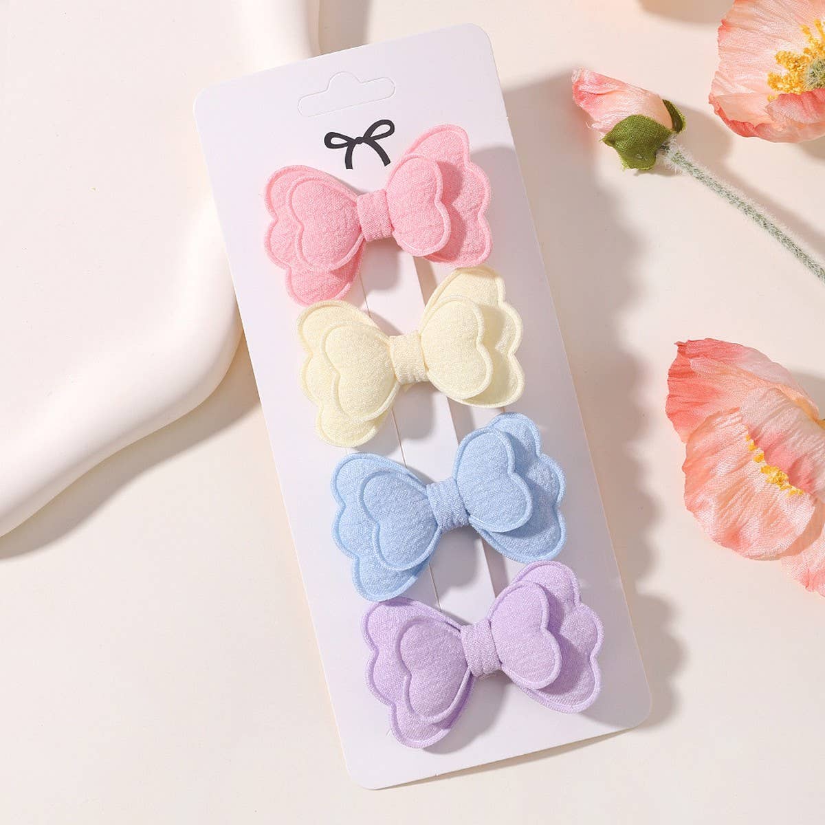 Double-Layer Butterfly Hair Clip Set for Kids