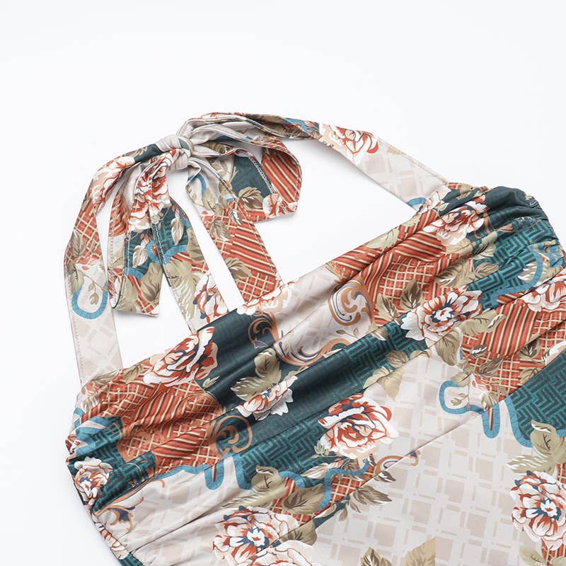 Sexy Vacation Halter Dress - Backless Maxi Dress