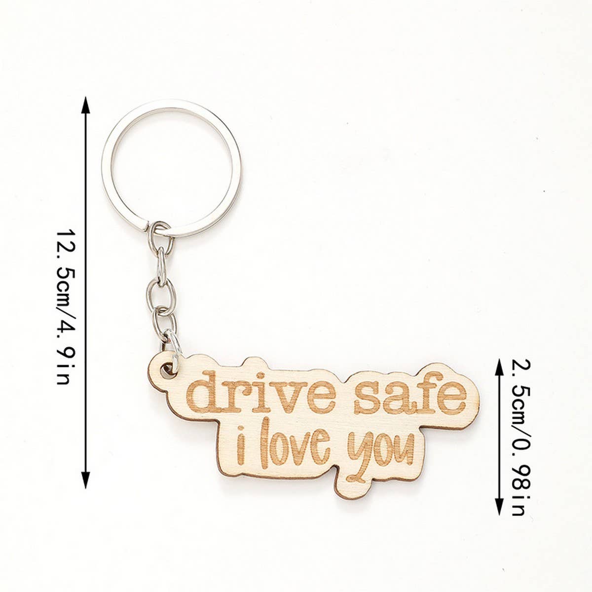 LASER ENGRAVED WOODEN KEYCHAIN