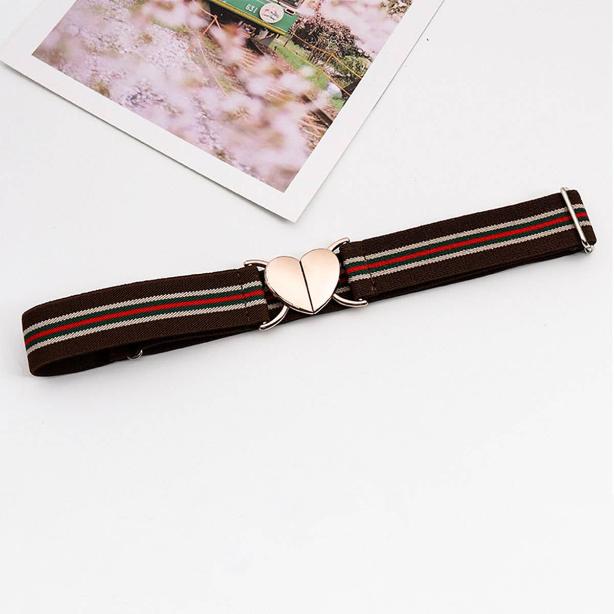 HEART HOOK ELASTIC ADJUSTABLE BRAIDED BELT_CWABE0679