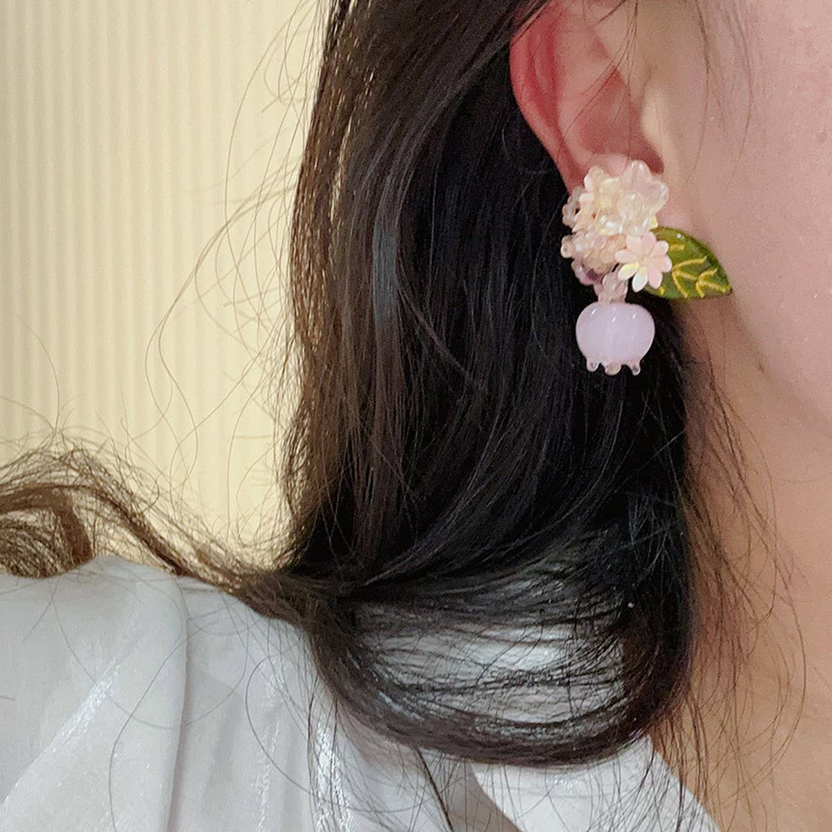 PASTORAL HANDMADE FLOWER EARRINGS_CWAJE1703