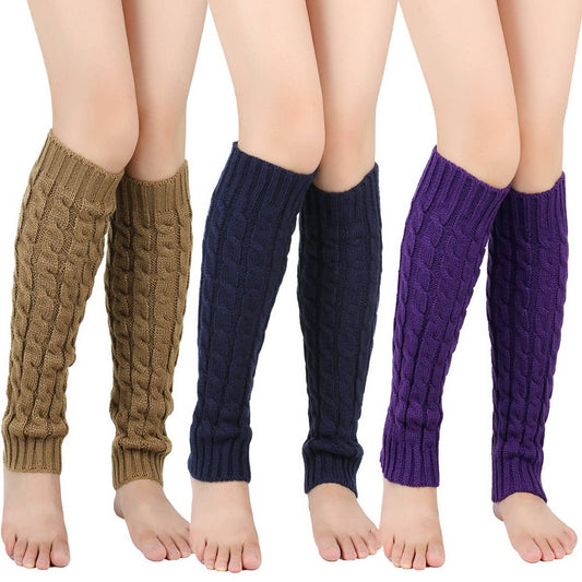 CWMS0811_Winter Warm Knitted Twist Leg Warmers