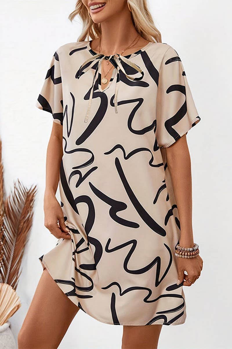 CWDSD7649_ELEGANT COMMUTING LOOSE SHORT DRESS