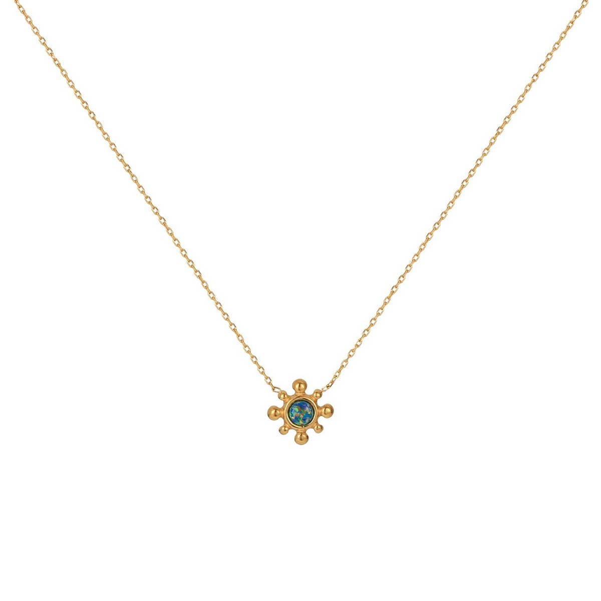 Delicate Small Solid Color Sunflower Necklace