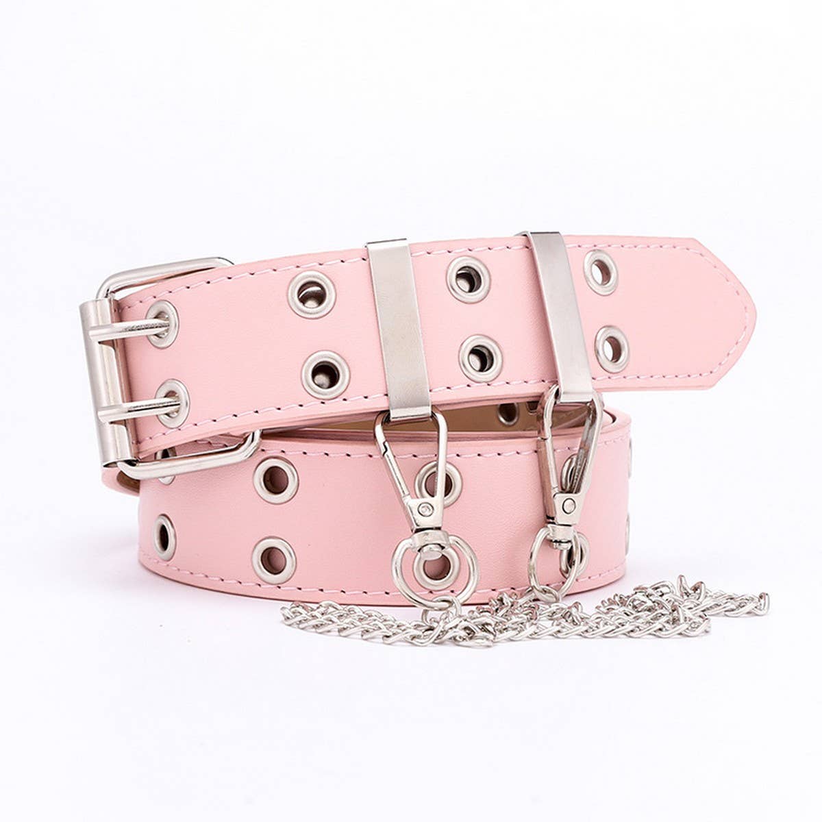 CWABE0371_DOUBLE EYE CHAIN WOMEN BELT