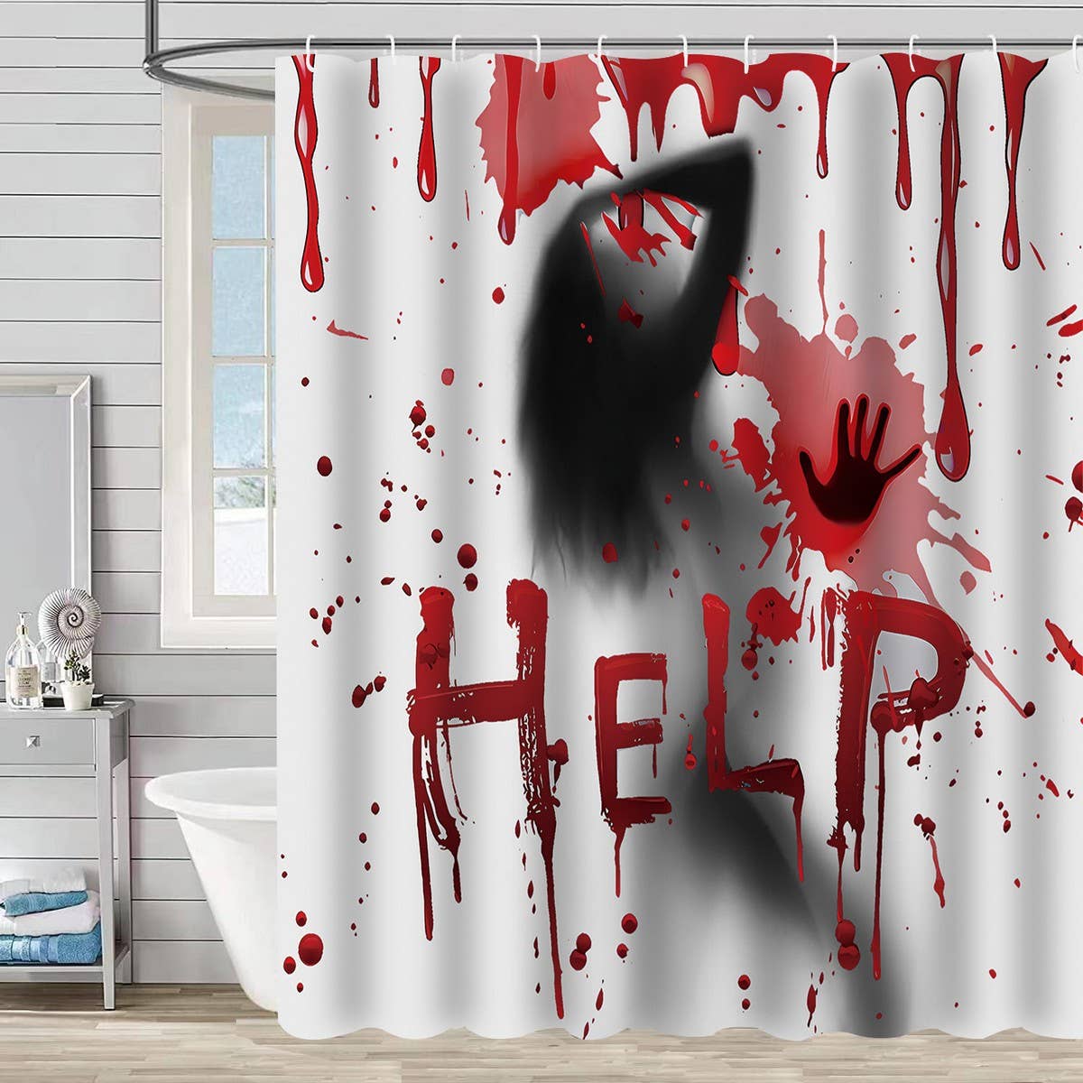 HALLOWEEN EASTER WATERPROOF SHOWER CURTAIN