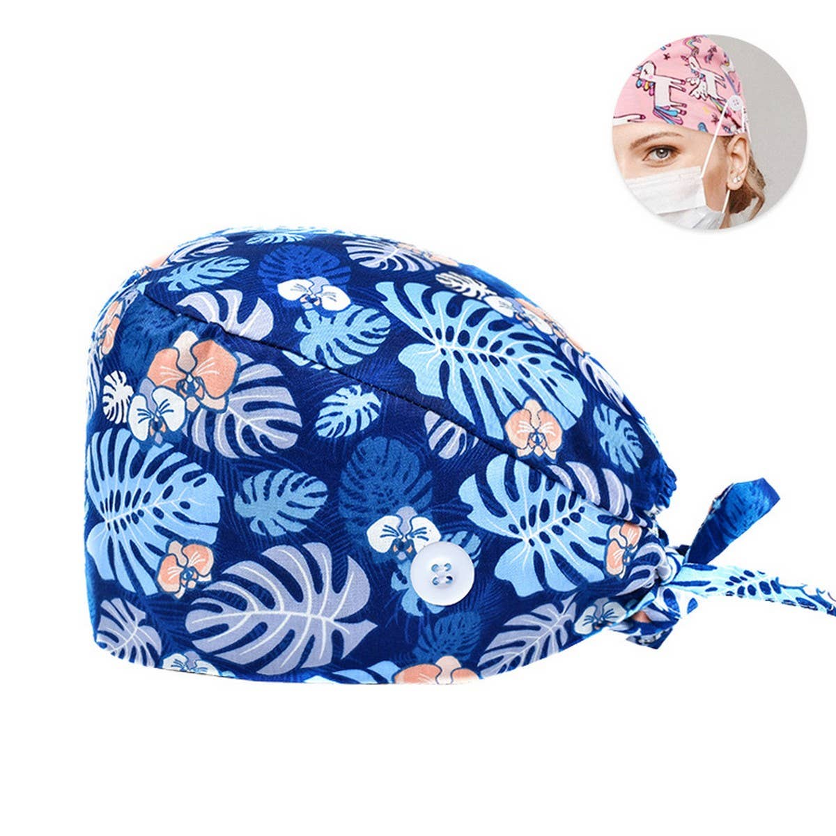 SCRUB CAP PRINTED SURGICAL CAP WORK CAP_CWAH3383