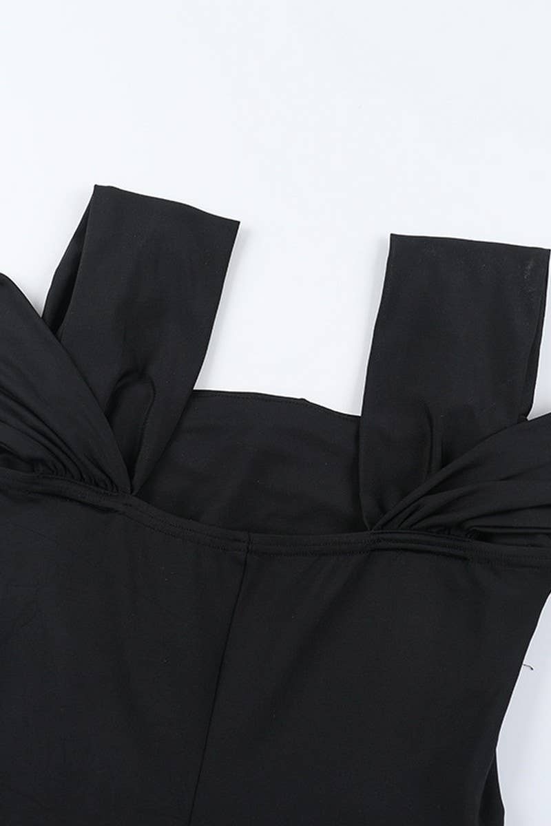 CWDMD5041_SLEEVELESS SPLIT  SLIM FIT EVENING GOWN DRESS