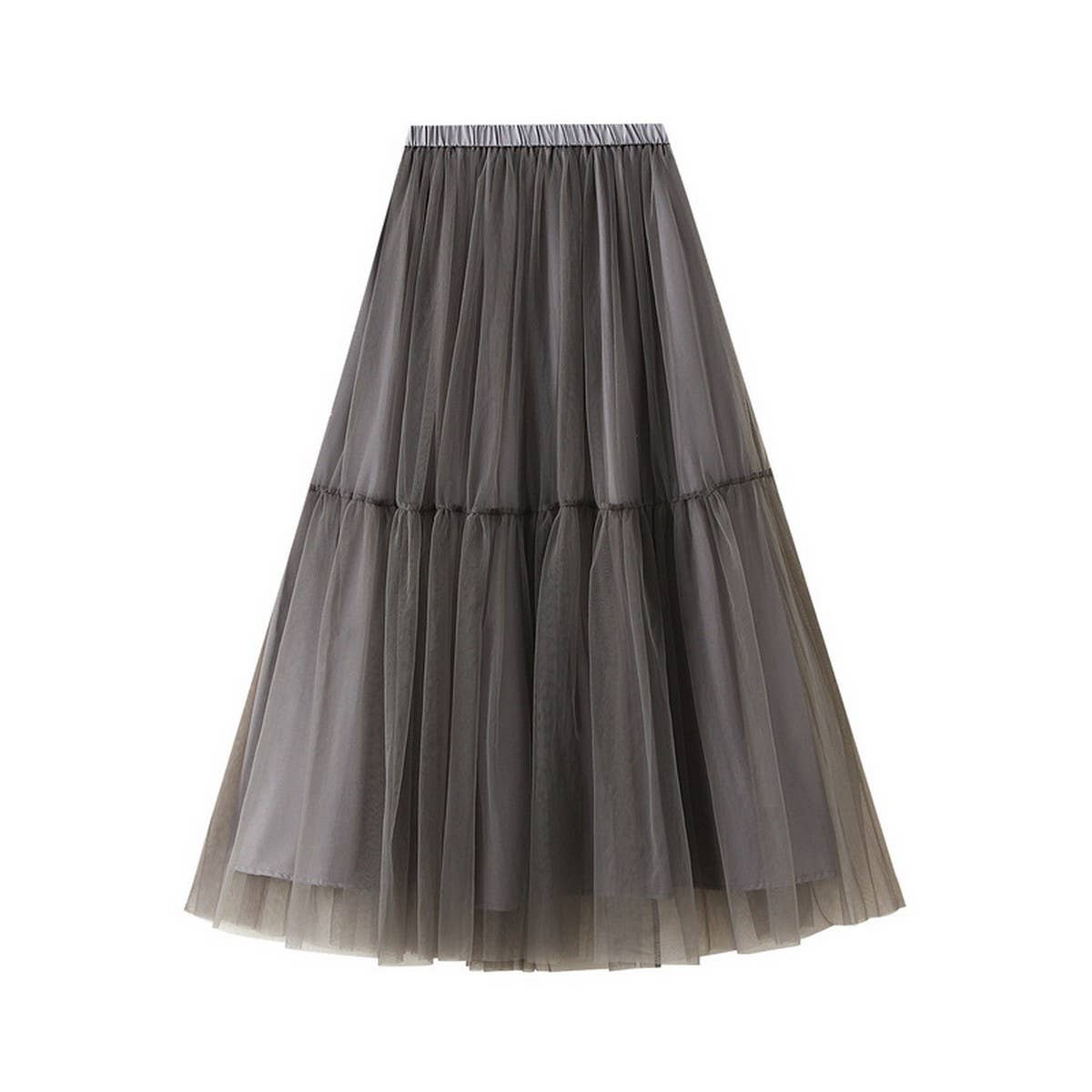 High-Waist Slimming Tulle Puff Skirt