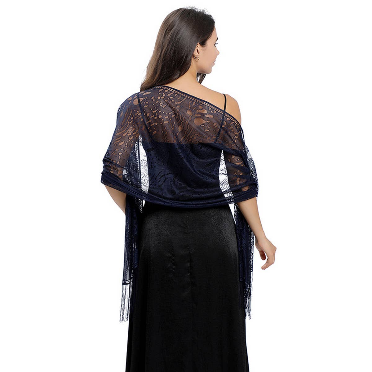 NEW FLOWER LACE EVENING SHAWL