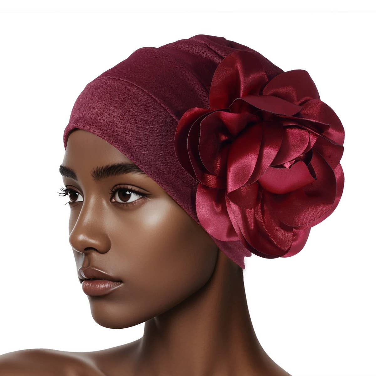 SOLID COLOR LARGE FLOWER WOMEN'S HEADSCARF_CWASC2450