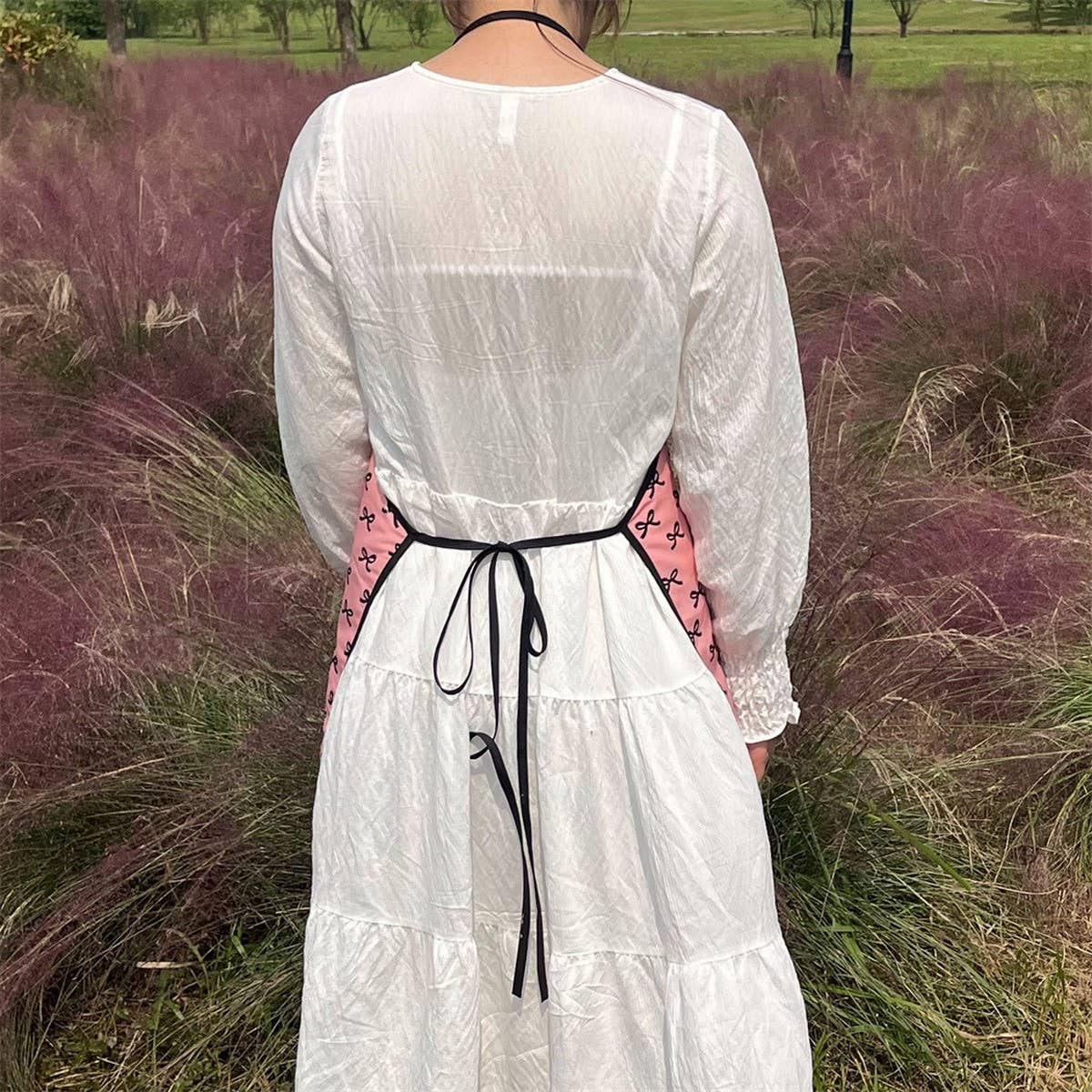 BOWKNOT FULL BODY WATERPROOF AND OIL-PROOF APRON_CWMM5839