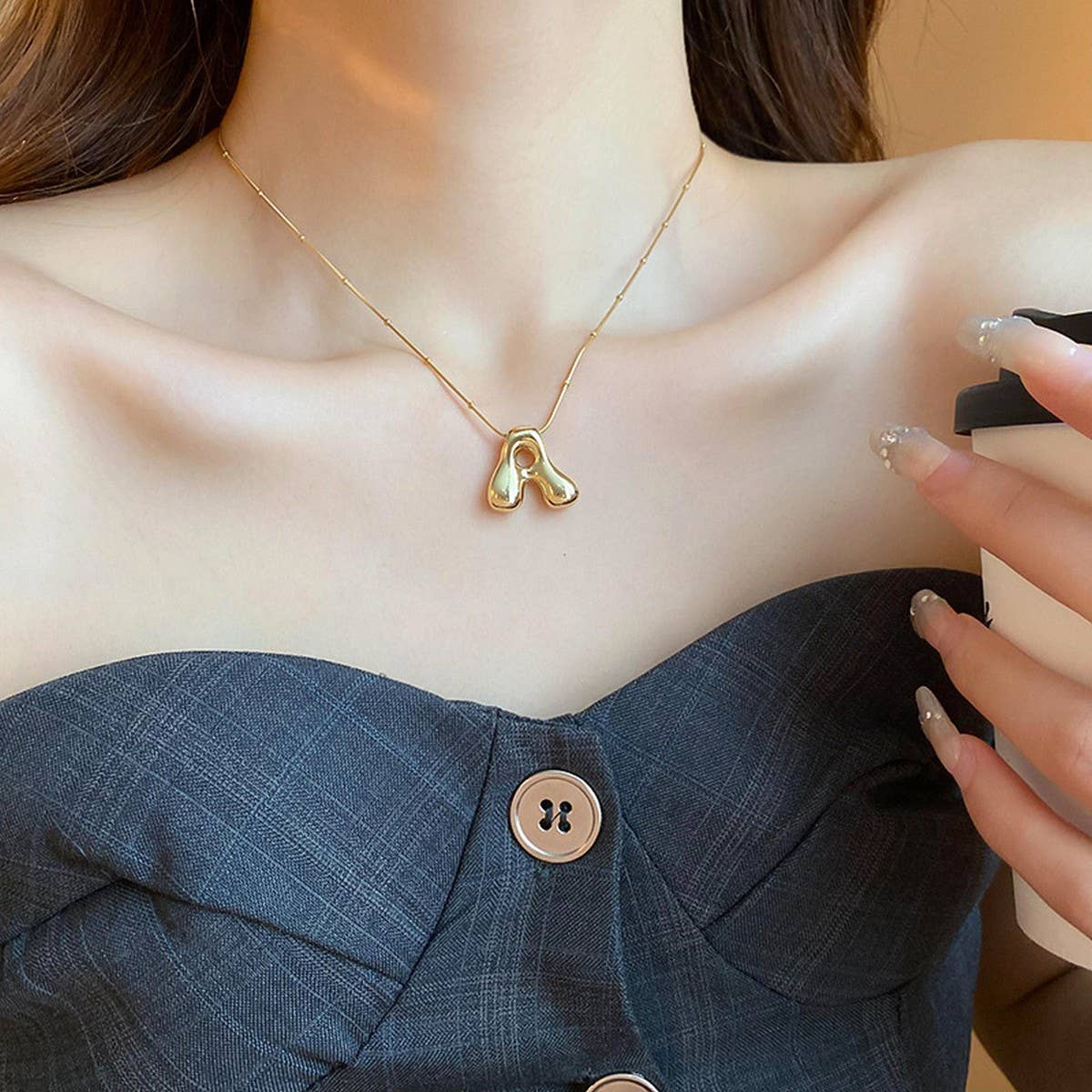 NEW LETTER PENDANT, NICHE TEMPERAMENT NECKLACE