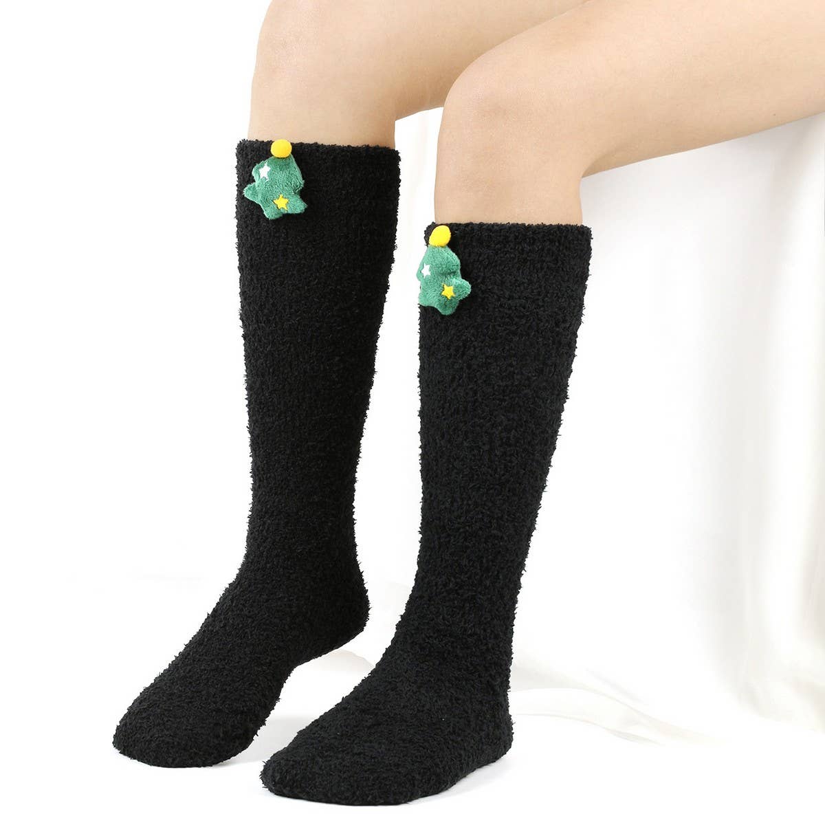 CWMS02684_CHRISTMAS KNEE HIGH SOCKS WARM LEG WARMERS