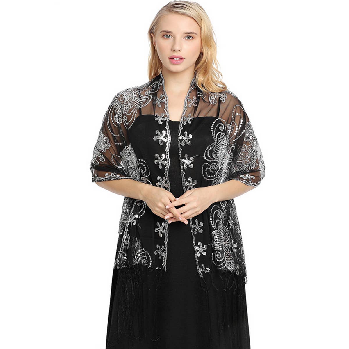 2024 NEW STYLE DINNER EMBROIDERED TASSEL SHAWL_CWASC1083