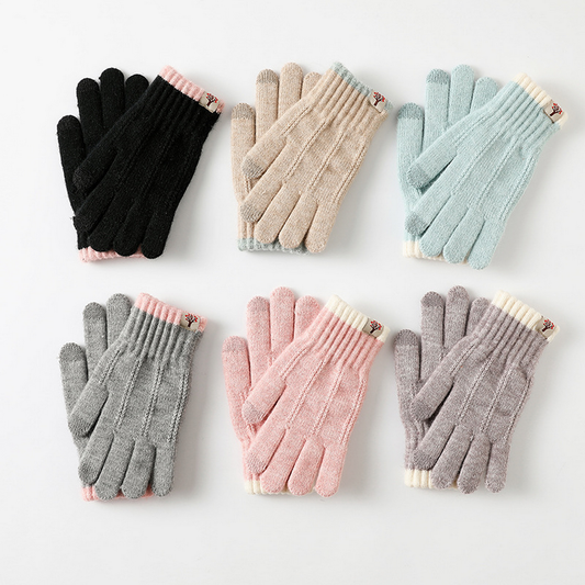 Women??¢s Winter Knit Gloves Touchscreen Full Finger_CWAG0523
