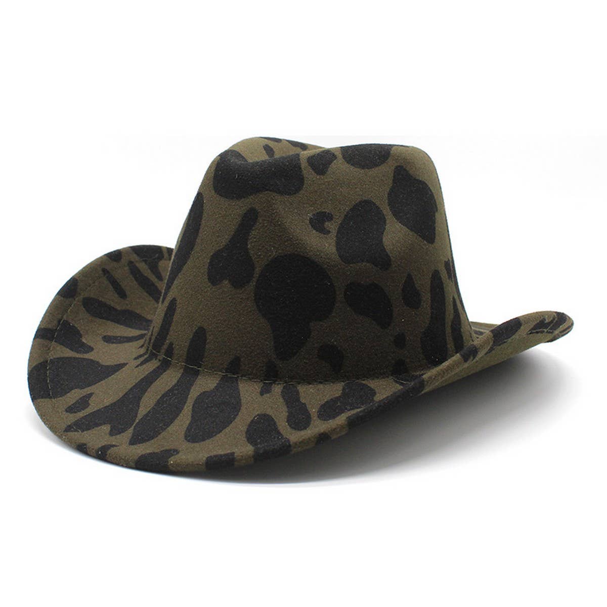 THICKENED FABRIC DOUBLE-SIDED COW PATTERN DENIM HAT_CWAH2535