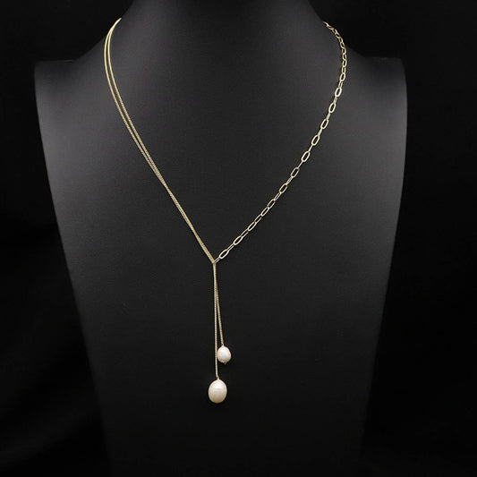 PERSONALIZED HIGH-END LONG PEARL NECKLACE_CWAJE3903