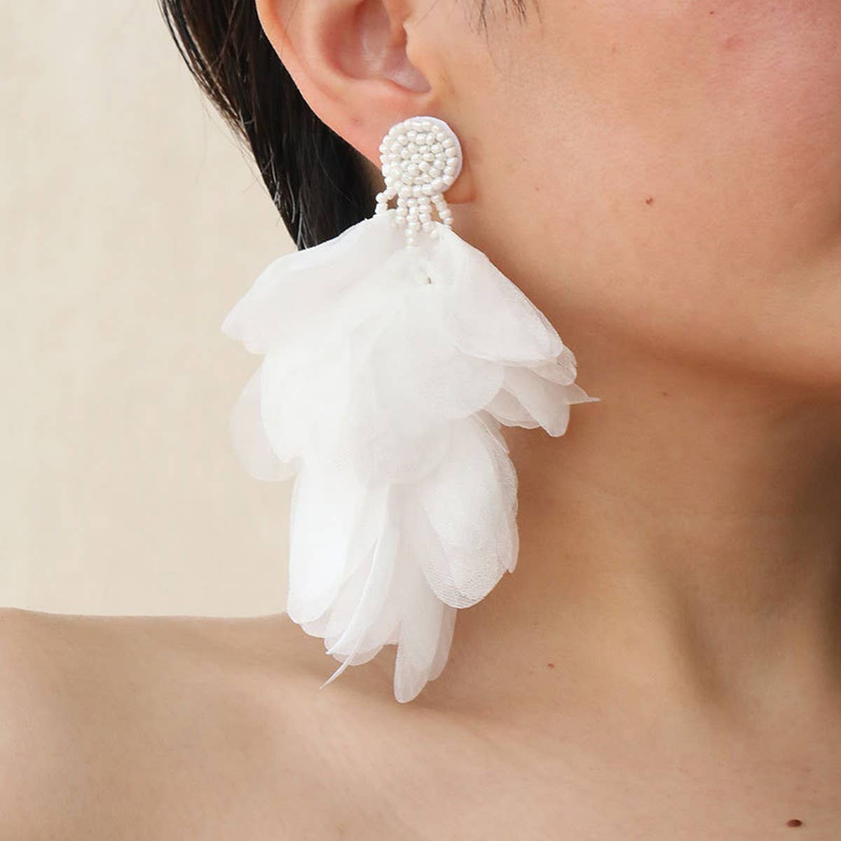 Handmade Fabric Tassel Earrings Bold Statement