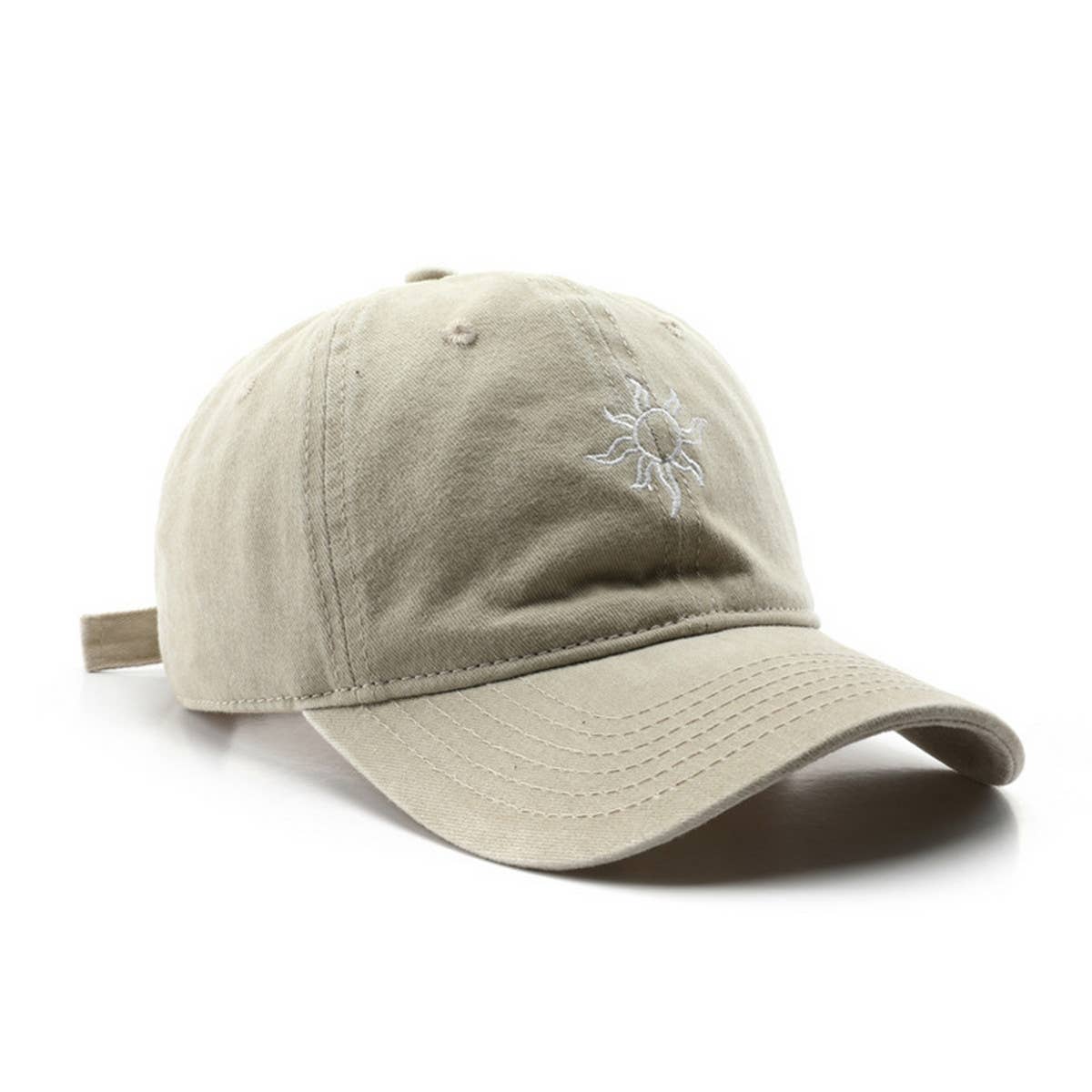 CWAH3240_SUNFLOWER EMBROIDERED BASEBALL CAP