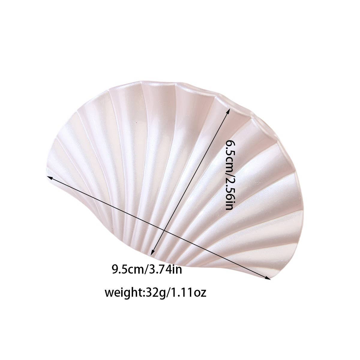 CWAG00594_OVERSIZED SEASHELL RESIN HAIR CLIP