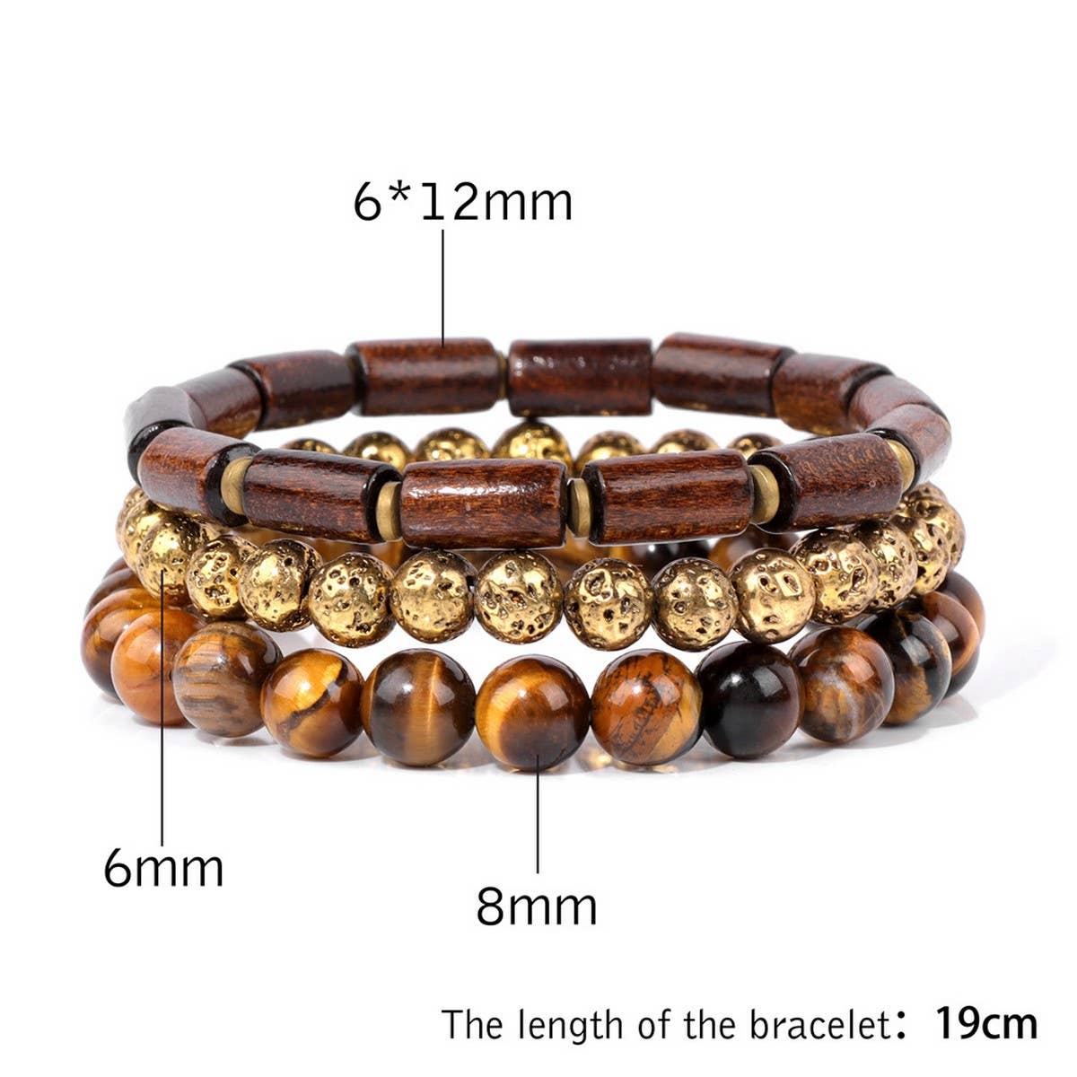 CWAJE4235_NATURAL STONE BEADS VINTAGE BRACELET SET
