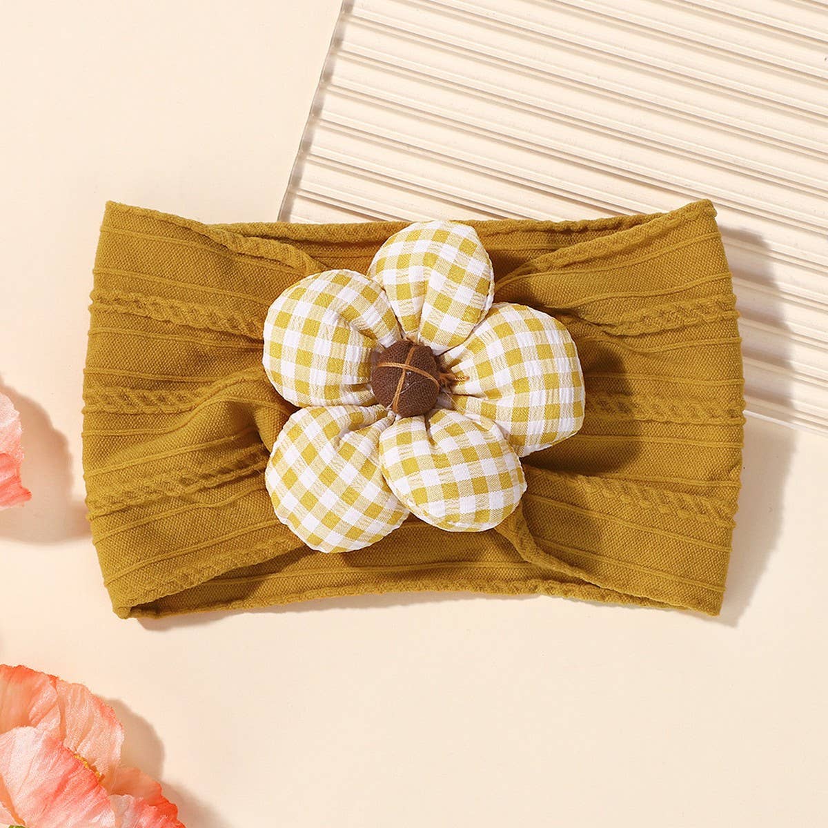 Soft Baby Headband with Flower ??Nylon Stretch_CWAHA6721