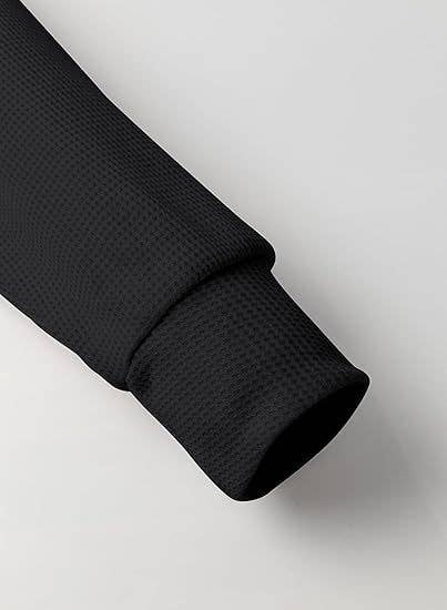 WAFFLE KNIT SIDE SPLIT PULLOVER WITH POCKETS