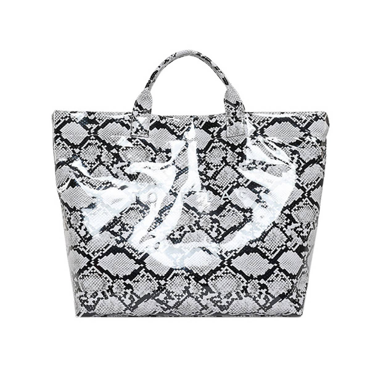 Fashionable printed snake pattern handbag