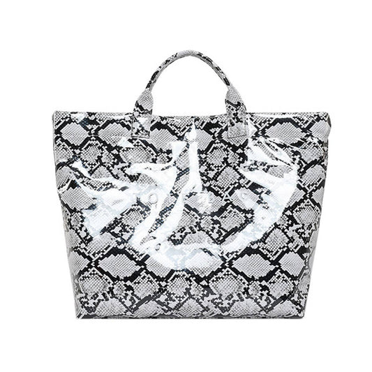 Fashionable printed snake pattern handbag