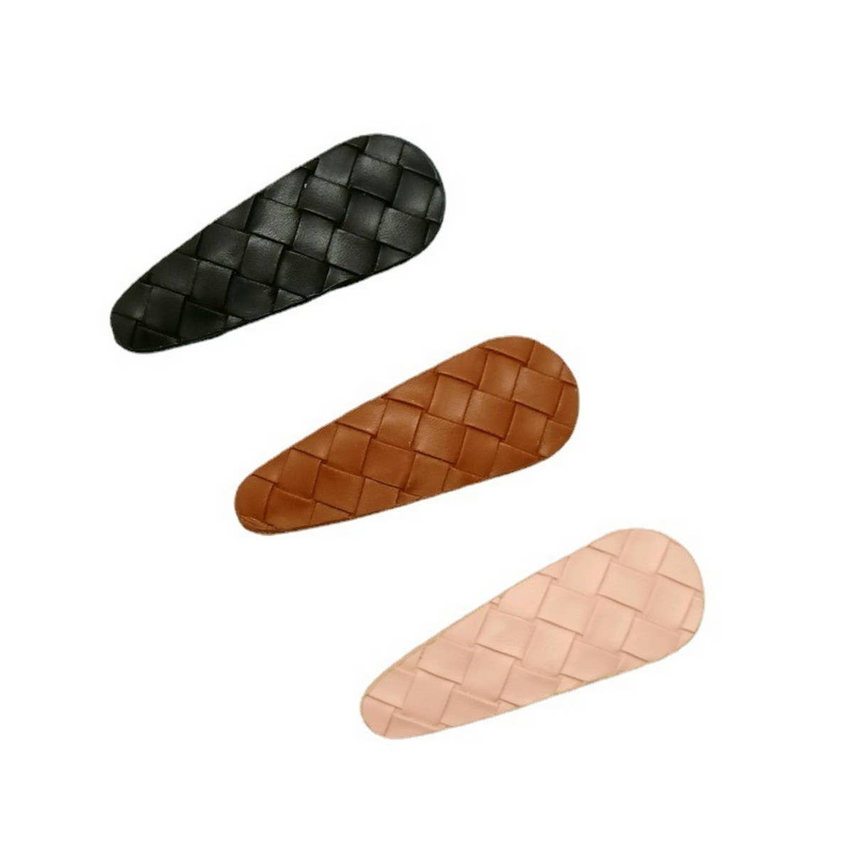 Minimalist Boho Woven PU Leather Side Hair Clip