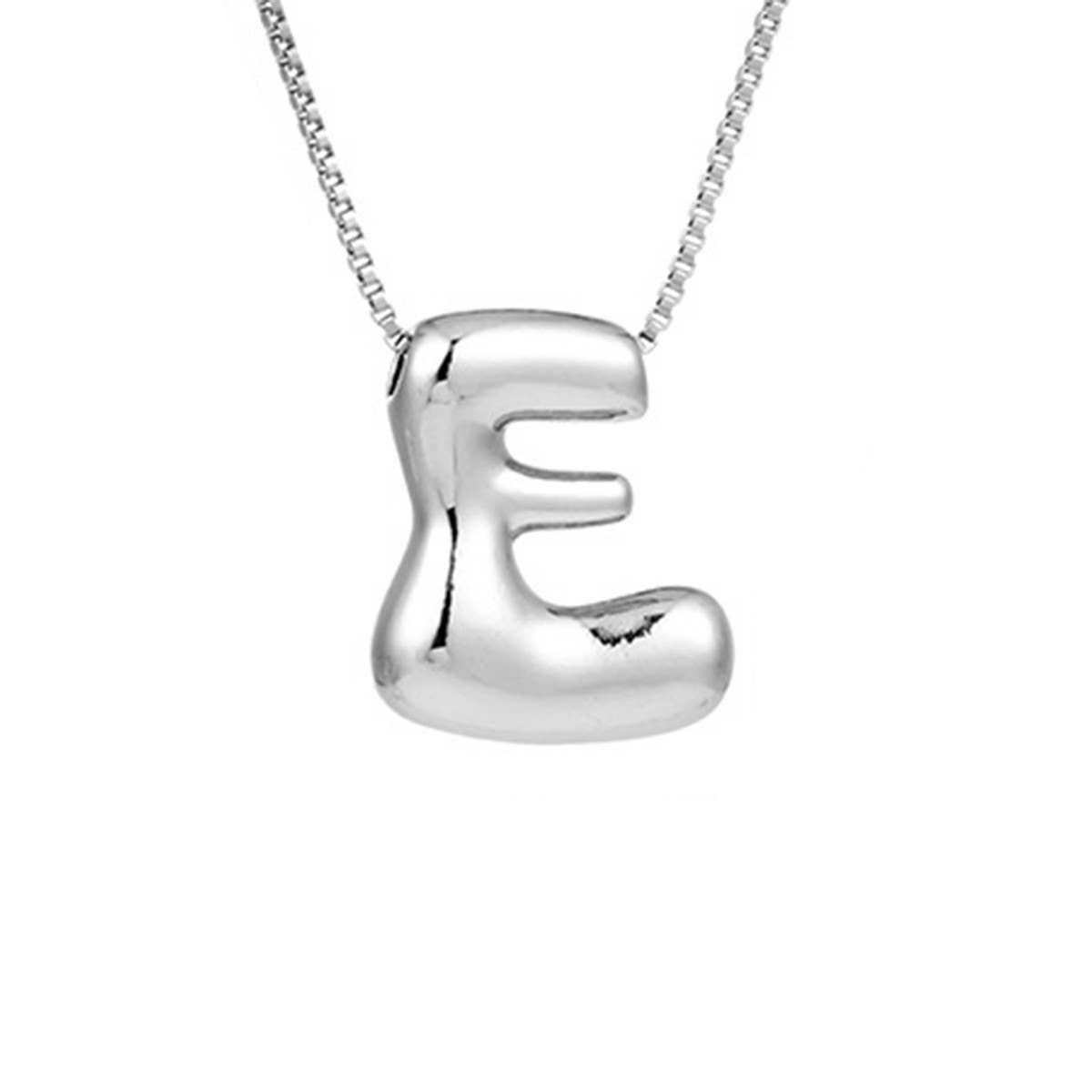 Hip Hop 26 Letters Pendant Necklace - Silver Chain