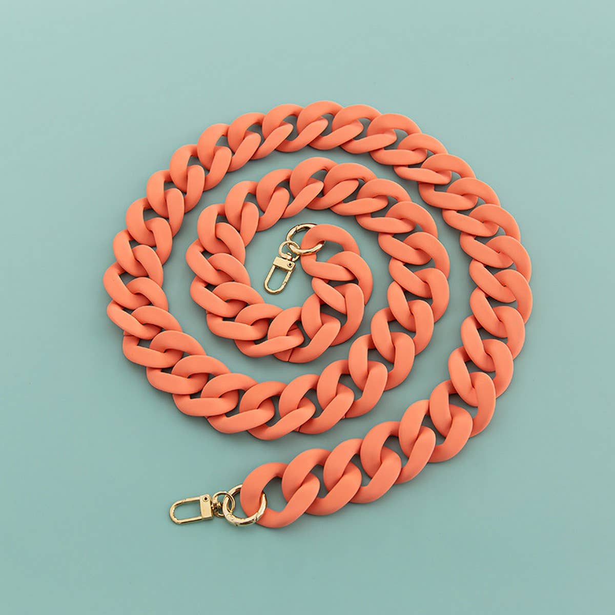 Large Resin Acrylic Bag Chain, Wide Strap_CWMM5065