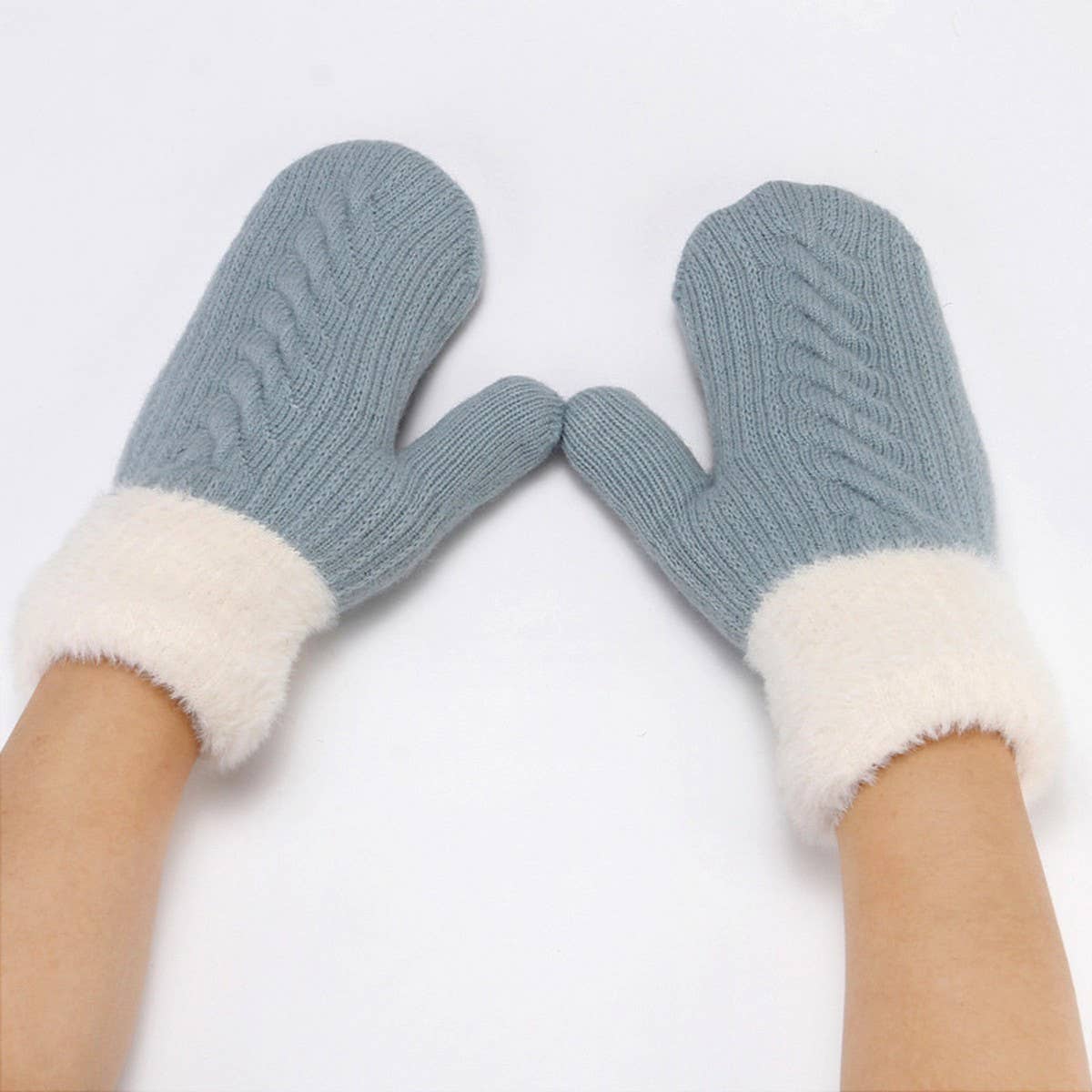 WINTER CUTE SOLID COLOR WARM KNITTED GLOVES_CWAG0264