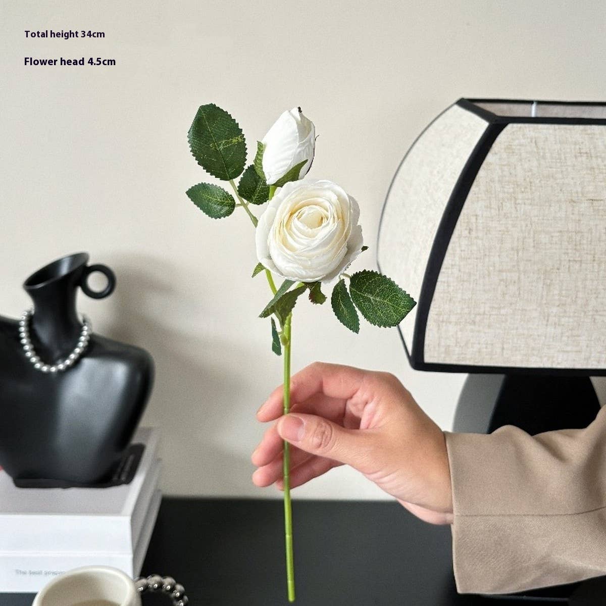 Vintage 2-Head Burnt Edge Mini Rose Bouquet