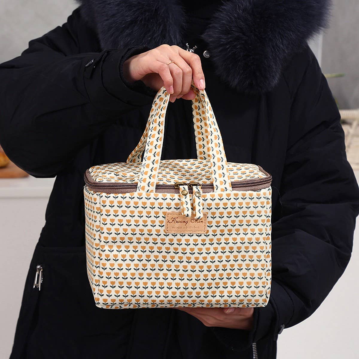 HANDBAG LARGE CAPACITY CANVAS INSULATED BAG_CWAB1722