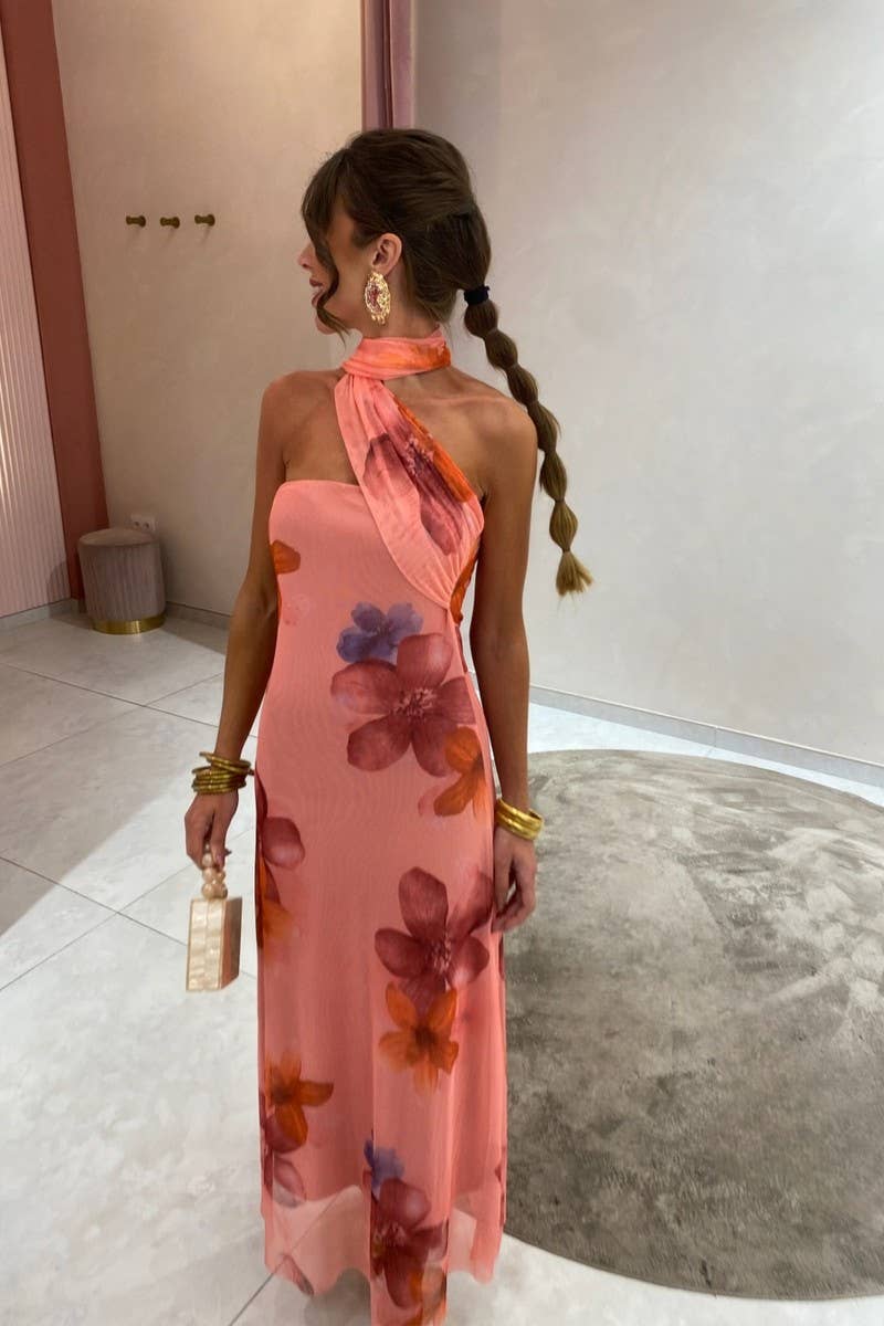 CWDMD5699_SLEEVELESS BACKLESS TIE BODYCON CASUAL DRESS