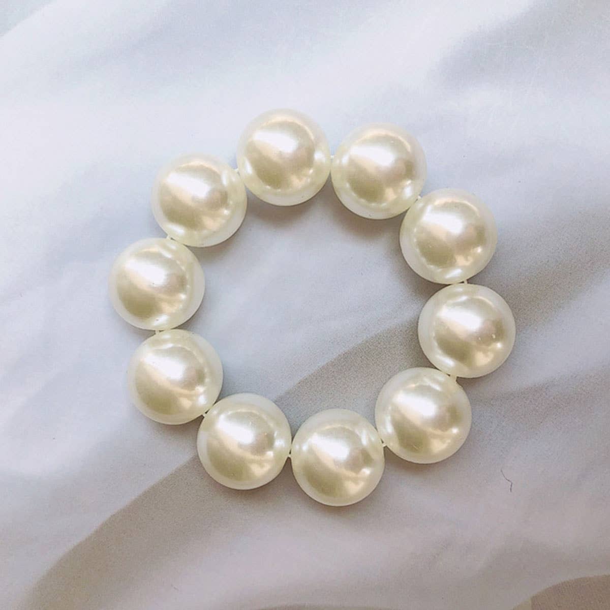 Pearl Hair Tie Bracelet for Women, Chic & Sweet_CWAHA0128