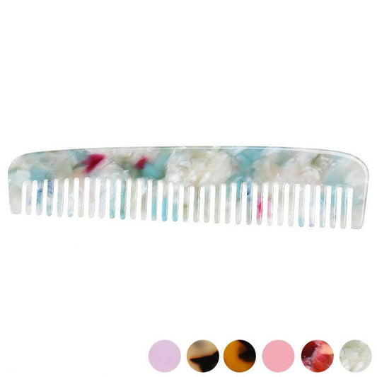 MARBLE TEXTURE ACETATE HAIR COMB STRAIGHT COMB