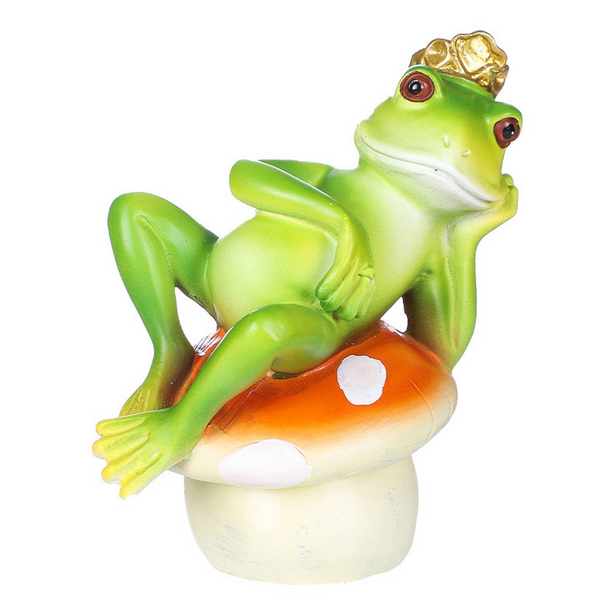Cute Frog Prince Resin Garden Decor_CWAJE5295