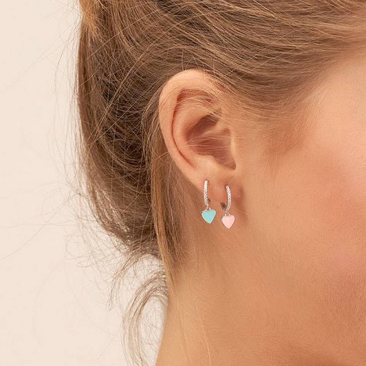 NEW SIMPLE MULTI-COLOR LOVE GEOMETRIC EARRINGS