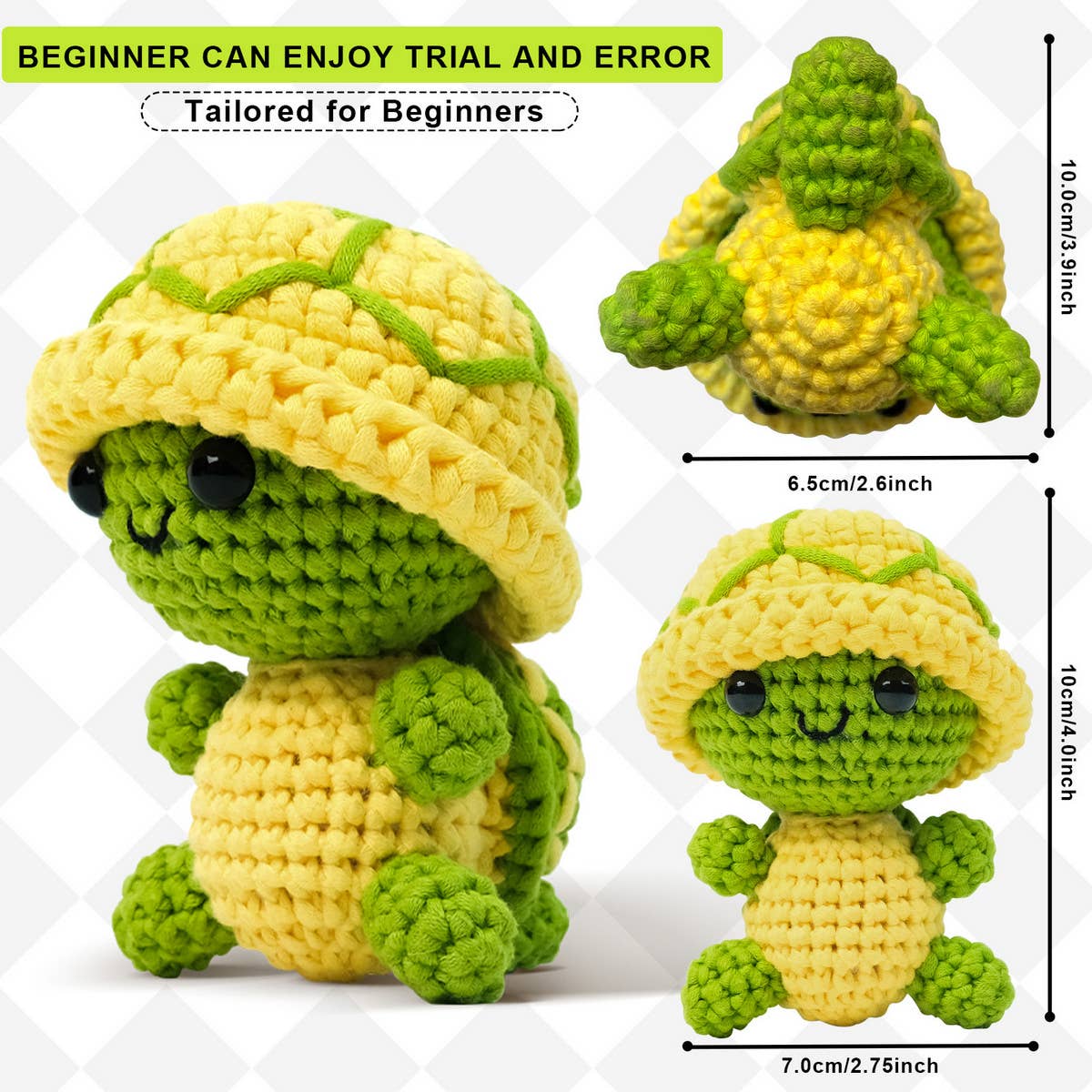 TURTLE HANDMADE DIY WOVEN PLUSH MATERIAL PACKAGE