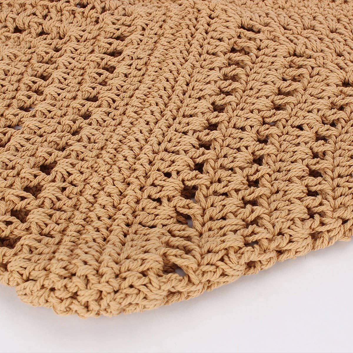 HAND-WOVEN SHOULDER BAG MESH BEACH HOLIDAY BAG_CWAB4677