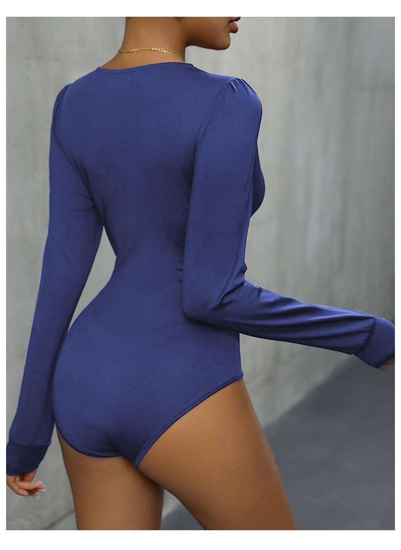 Lace patchwork V-neck jumpsuit