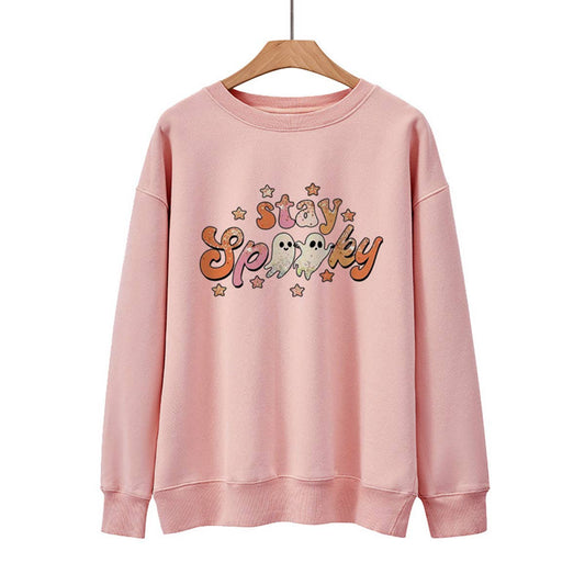 Ghost Stay Spooky Printed Thin Hoodie