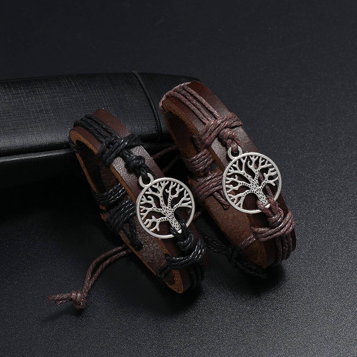 CREATIVE PERSONALITY DRAWABLE LEATHER BRACELET