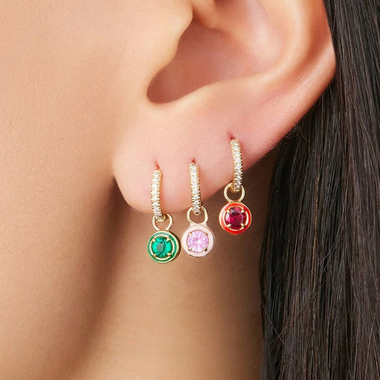 ROUND OIL DROP COLORFUL CREATIVE EARRINGS