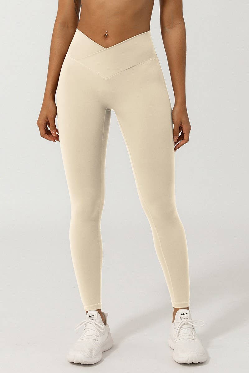 CWBLP1229_CROSS V-SHAPED YOGA FITNESS QUICK-DRYING PANTS