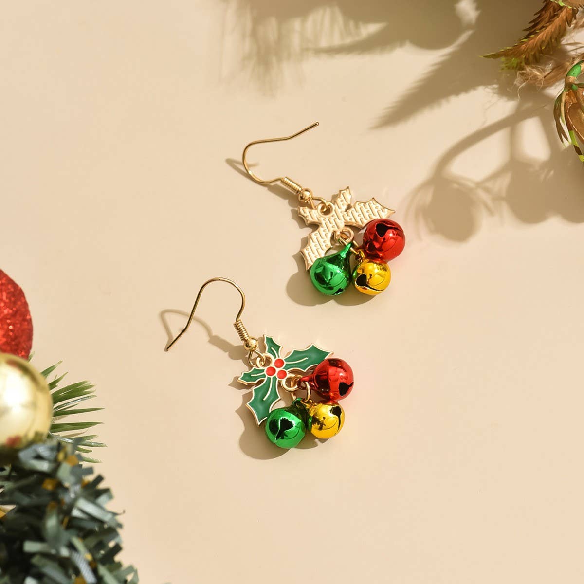 FASHION CHRISTMAS PENDANT COLORFUL BELL EARRINGS_CWMM2624